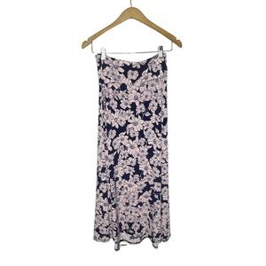 NWOT LuLaRoe Pink/Navy Floral Maxi Skirt xs